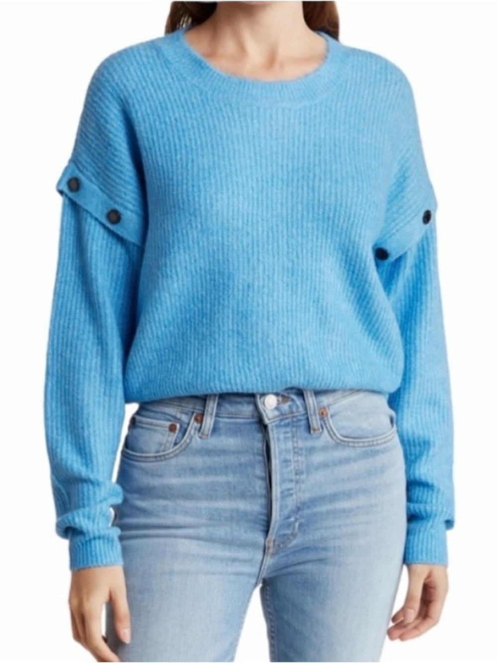 DKNY Women’s Drop-shoulder Long Sleeve Knit  Sweater new with tag